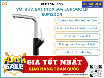 Vòi rửa bát inox 304 Eurogold EUF120DR